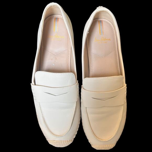 Sam Edelman Loafer Sz 10M Soft Ivory Leather Flat Casual Comfort Shoe Norm-core - Picture 5 of 15